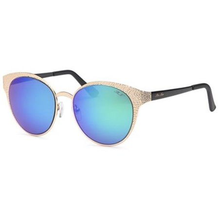 BALCONY BEYOND Star Gazer Round Style Sunglasses; Blue BA1255354